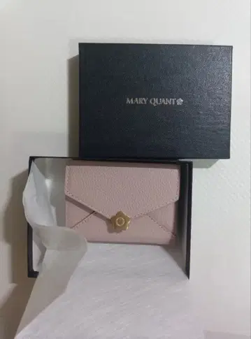 MARY QUANT 3단 폴더형 지갑 핑크 데이지
