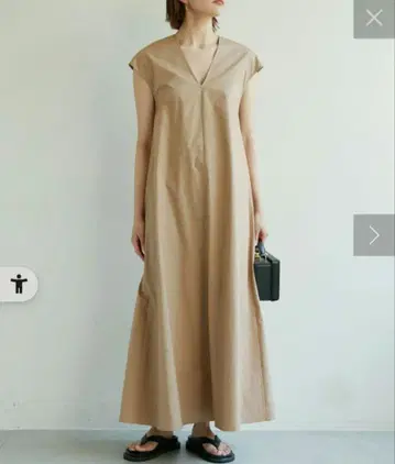 미사용 새상품 [개럴개런트] V넥 텐트 원피스 cotton100%