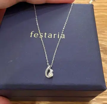 [새상품급] festaria K10WG 다이아몬드 목걸이