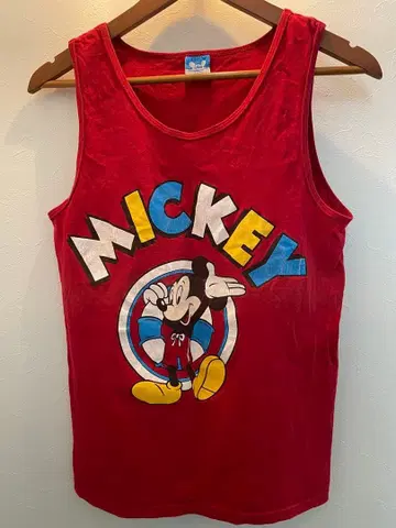 USA제 Disney Mickey 탱크탑 레드 S사이즈