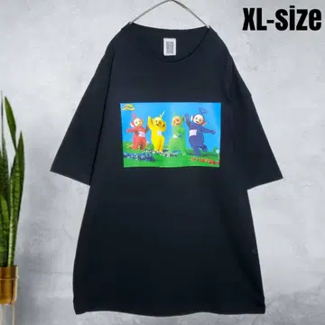 [ 새상품 ] 텔레토비즈 캐릭터 T셔츠 블랙 3
