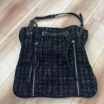 ZARA 트위드 숄더백 체인 스트랩 새상품급