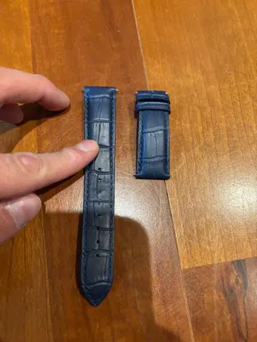 CASSIS IWC 포르투기스 호환 가죽 벨트 (뒷면 러버) 파랑