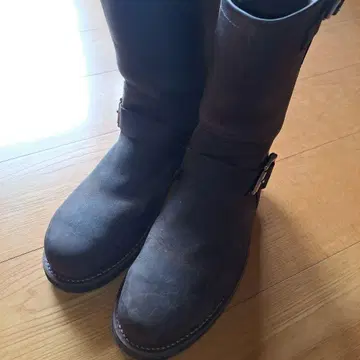 가죽 엔지니어 부츠 다크 브라운