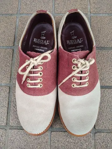 REGAL 안장 신발 바이컬러 스웨이드