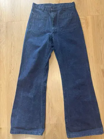 [82년 실물] US NAVY 유틸리티 데님 팬츠 32XL 다크 네이비