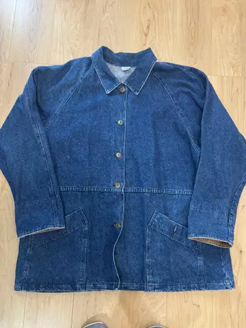 [ 90s USA제 ] 오슈코시 데님 커버올 자켓 XL 다크 네이비