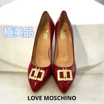 가격 인하 극미품 LOVE MOSCHINO 통굽 하이힐 빨간색 23.5