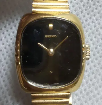 [가동품] SEIKO 여성용 손목시계 수동 와인딩 골드 컬러