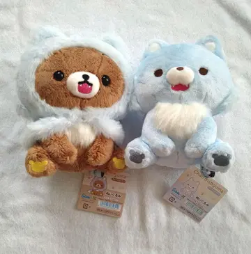 San-X 차이로이코구마 봉제 인형 2체 세트