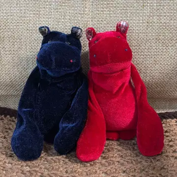 [레어] NEXT Hippy Hippo 봉제 인형 2체 세트 1999년