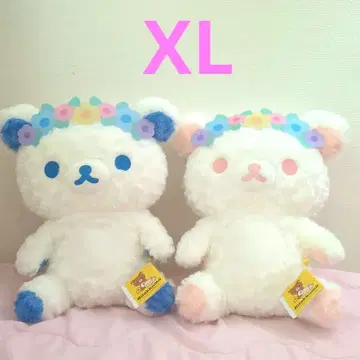 리락쿠마 봉제 인형 꽃 화관