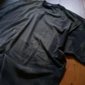 빈티지 90s USA제 페이드 블랙 무지T XL 싱글 스티치