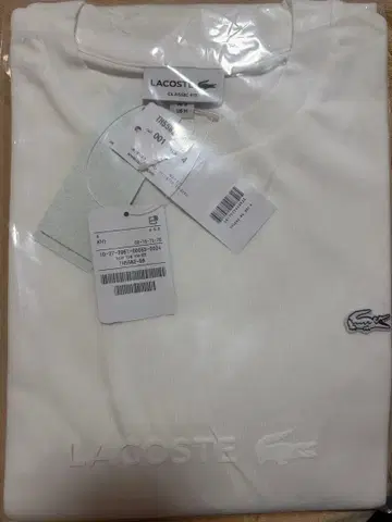 LACOSTE 라코스테 원 포인트 T셔츠 화이트 흰 악어