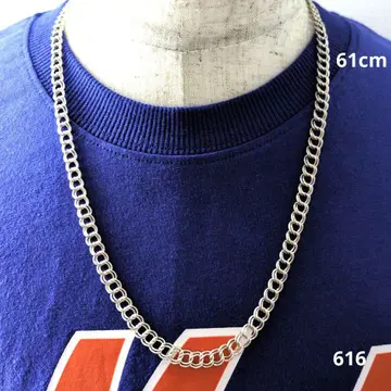 더블 링크 체인 61cm 목걸이 (925)