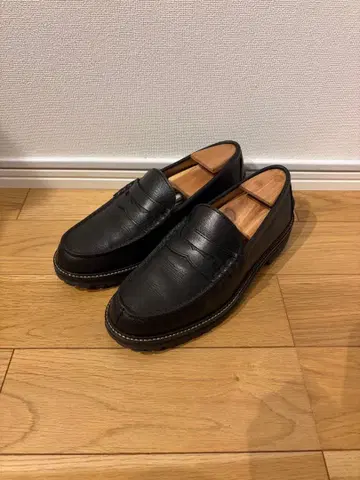 HARUTA 탱크 밑창 코인 로퍼 블랙