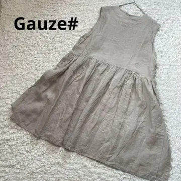 [ Gauze#/거즈 ] 슬리브리스 린넨 원피스 사이드 버튼 린넨