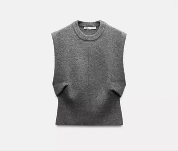 ZARA 미사용 리브 울 베스트 그레이