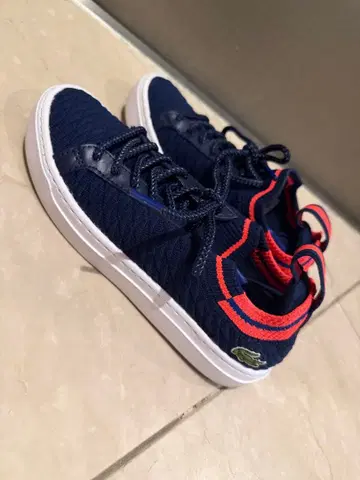 LACOSTE 스니커즈 네이비 x 오렌지