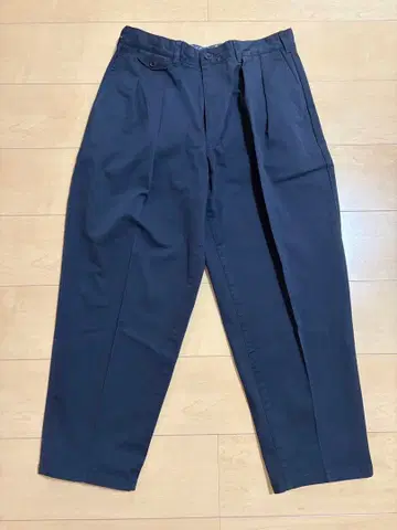 BEAMS JAPAN 2 플리츠 치노 팬츠 M 네이비 4