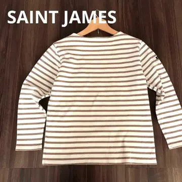 SAINT JAMES 긴팔 보더 티셔츠 프랑스제 베이지
