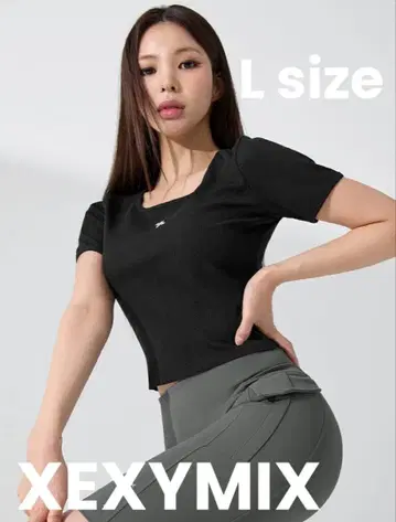 젝시믹스 리브 크롭 기장 반팔 요가 필라테스