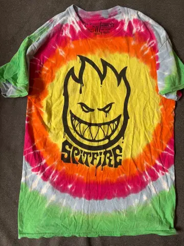 SPITFIRE 타이다이 패턴 빅 로고 Tee M