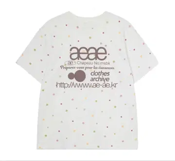 aeae 도트 무늬 반팔 T셔츠
