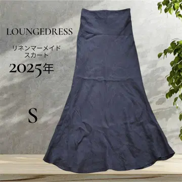 [ 컨디션 최상 ] LOUNGEDRESS 린넨 머메이드 스커트 S 네이비