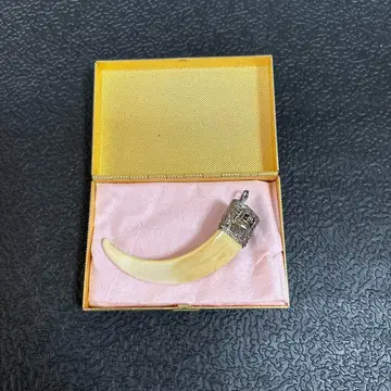 이빨 모티브 펜던트 탑 멧돼지 이빨 실버 장식