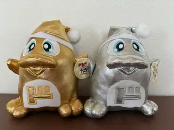 돈키호테 돈페페 봉제 인형 골드 & 실버 세트 택 포함