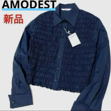 새상품 모데스트무드 AMODEST 개더 셔츠 겉옷 2way 레어