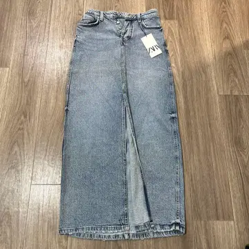 [미사용 새상품] ZARA 데님 롱 스커트 XS 사이즈