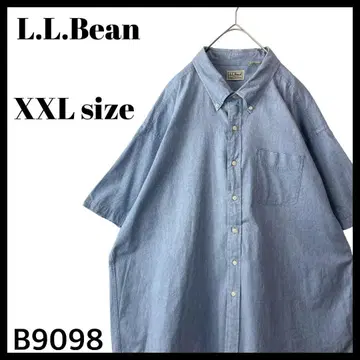 [ 레어 90s ] 홍콩제 엘엘빈 샴브레이 셔츠 반팔 셔츠 XXL