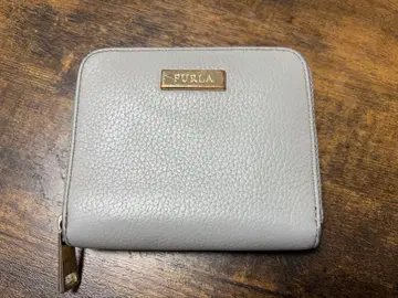 FURLA 접이식 지갑 라운드 지퍼 그레이