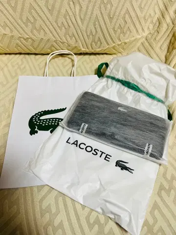 [ 새상품 ] LACOSTE 샹젤리제 라운드 지퍼 가죽 롱 지갑
