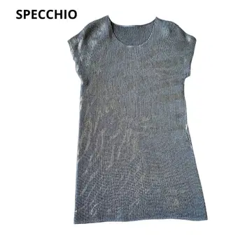 SPECCHIO 셔틀 플리츠 프렌치 슬리브 롱 상의 패턴