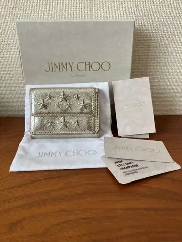 JIMMY CHOO 3단 폴더형 지갑 NEMO 샴페인