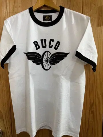 리얼 맥코이 BUCO 링거 T셔츠 화이트 블랙