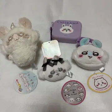치이카와 (먼작귀) 모몽가 마스코트 파우치 케이스 가마구치 세트