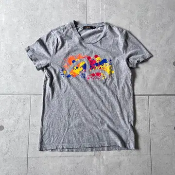 EVISU 에비수 티셔츠 페인트 로고T셔츠