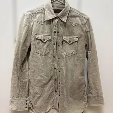 Genuine Vintage Goa 베이지 코듀로이 셔츠