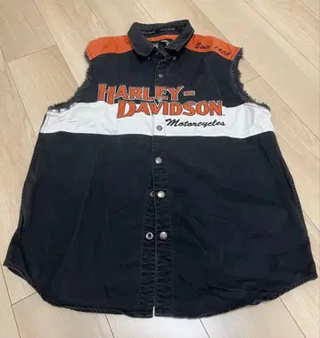 HARLEY-DAVIDSON 자수 로고 베스트 L 사이즈