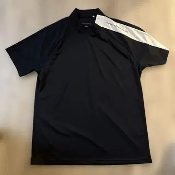 TaylorMade 모크넥 반팔 셔츠 네이비 L
