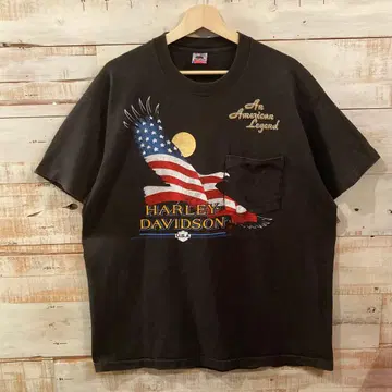 80s HARLEY-DAVIDSON 포켓T셔츠 할리데이비슨
