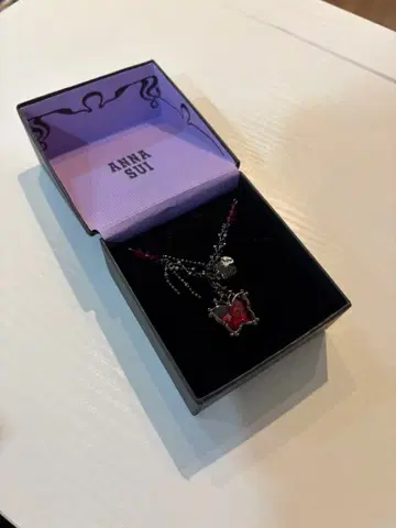 ANNA SUI 목걸이 나비 버터플라이 레드 안나수이 [상자 없음]