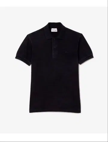 LACOSTE 라코스테 워시드 피케 셔츠 블랙