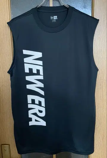 NEW ERA 블랙 탱크탑 슬리브리스 XL