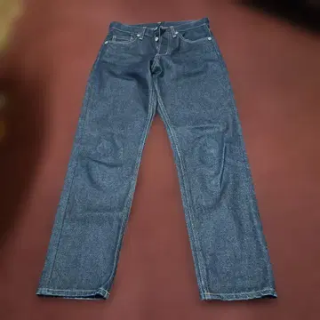 다크 네이비 새상품급 yleve 일본제 셀비지 데님 체인 스티치