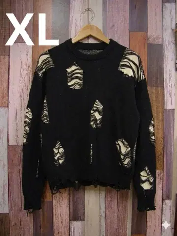 [레어 디자인] 백 크러쉬 데미지 맨투맨 블랙 그런지 펑크 록 y2k